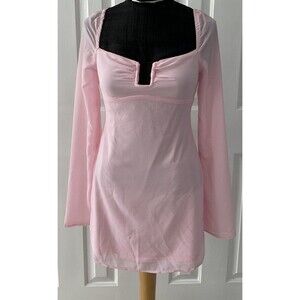 That’s So Fetch Womans Charisma Dress Bell Sleeve Shift Dress Pink size 4 NEW